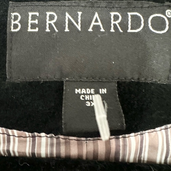 Bernardo suede jacket cost size 3X long black minimalist moto fall emo dark - Picture 4 of 4